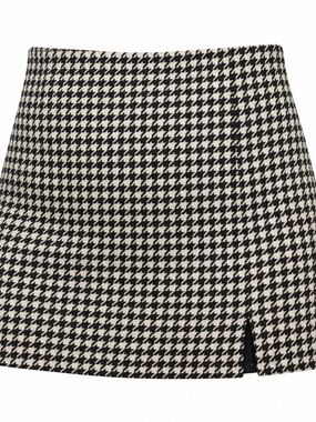 Old Navy Black & White Houndstooth Mini Skirt